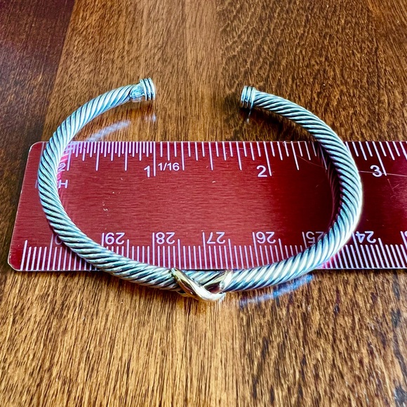 David Yurman X Classic Cable Station Bracelet in Sterling Silver & 18K Rose Gold - Picture 11 of 14